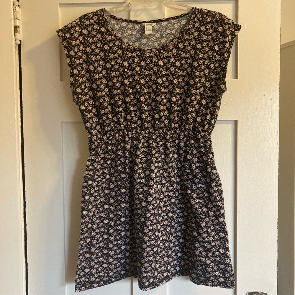 Forever 21 Black and Pink Floral Dress